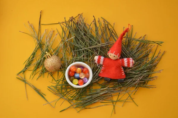 Sammensætning Nytår Jul Legetøjet - Stock-foto