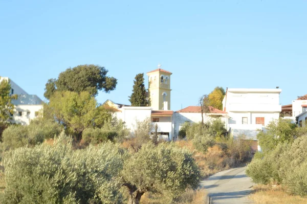 Arquitetura Tradicional Aldeia Theologos Ilha Rhodes Greece — Fotografia de Stock