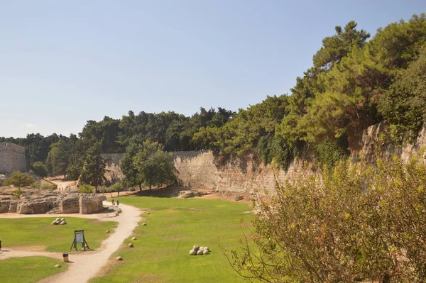 Arquitetura Cidade Velha Rhodos Grécia — Fotografia de Stock