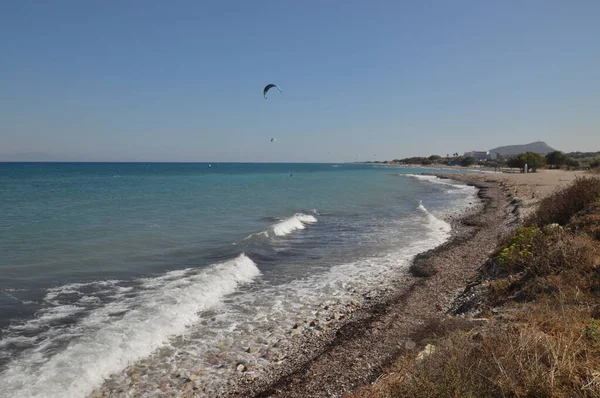 Yunanistan Rodos Adası Ege Denizi Nde Uçurtma — Stok fotoğraf