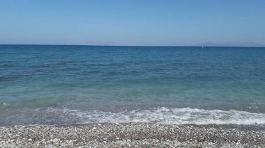 Yunanistan 'ın Rodos adasında Ege Denizi Panoraması