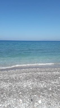 Yunanistan 'ın Rodos adasında Ege Denizi Panoraması