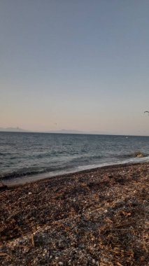 Yunanistan 'ın Rodos adasında Ege Denizi Panoraması