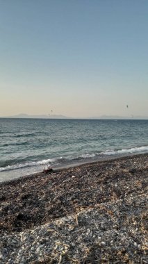 Yunanistan 'ın Rodos adasında Ege Denizi Panoraması