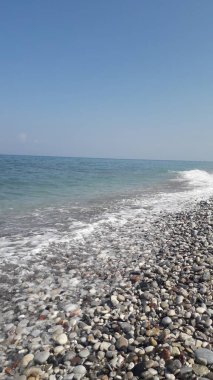 Yunanistan 'ın Rodos adasında Ege Denizi Panoraması