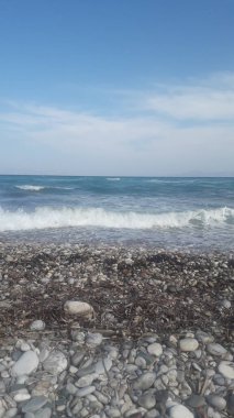 Yunanistan 'ın Rodos adasında Ege Denizi Panoraması