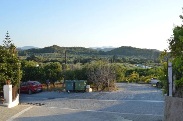 Panorama Ciudad Theologos Isla Rodas Grecia — Foto de Stock