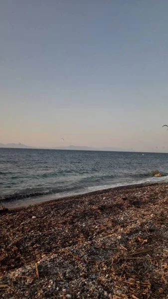 Panorama Egejského Moře Ostrově Rhodos Řecku — Stock fotografie