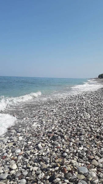 Panorama Egejského Moře Ostrově Rhodos Řecku — Stock fotografie