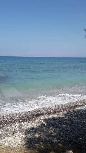Panorama Van Egeïsche Zee Het Eiland Rhodos Griekenland — Stockfoto