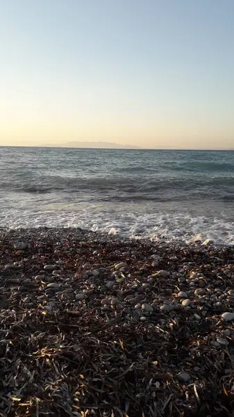 Panorama Egejského Moře Ostrově Rhodos Řecku — Stock fotografie