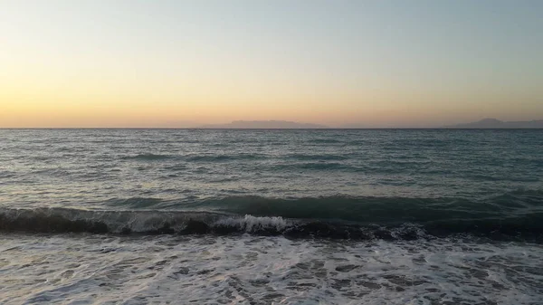 Panorama Egejského Moře Ostrově Rhodos Řecku — Stock fotografie