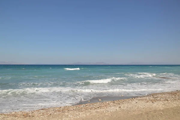 Panorama Del Mar Egeo Sull Isola Rodi Grecia — Foto Stock