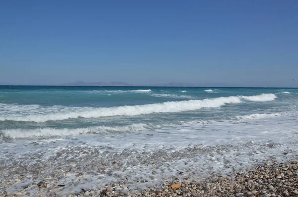 希腊罗得岛爱琴海全景图 — 图库照片