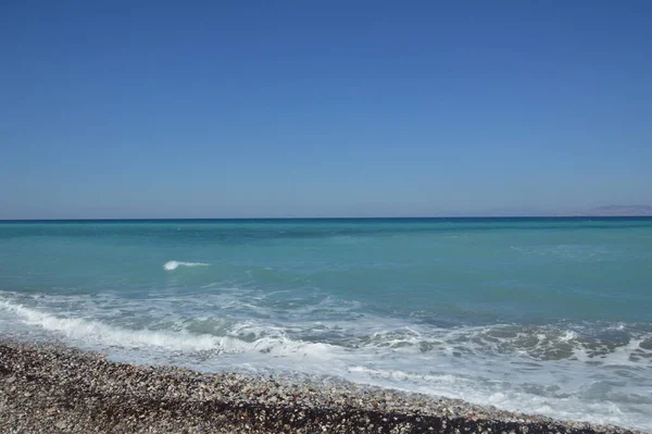 Panorama Mar Egeu Ilha Rodes Grécia — Fotografia de Stock