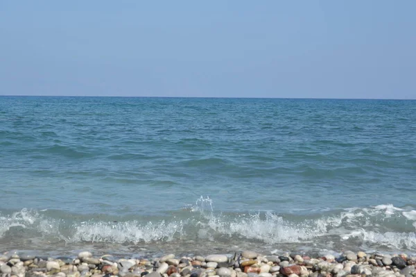 Panorama Egejského Moře Ostrově Rhodos Řecku — Stock fotografie