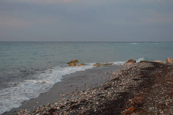 Panorama Van Egeïsche Zee Het Eiland Rhodos Griekenland — Stockfoto
