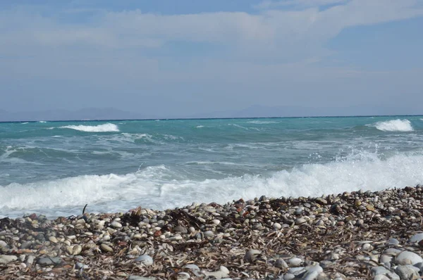 Panorama Del Mar Egeo Isla Rodas Grecia —  Fotos de Stock