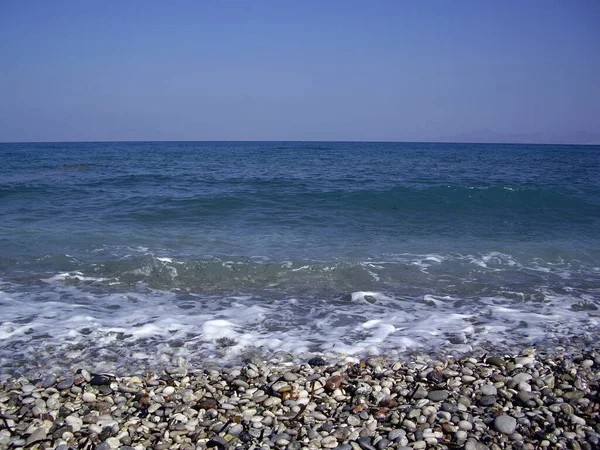 Panorama Morza Egejskiego Wyspie Rodos Grecji — Zdjęcie stockowe