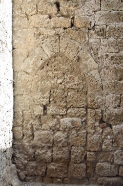 Yunanistan 'ın Rodos adasındaki antik duvarların dokusu