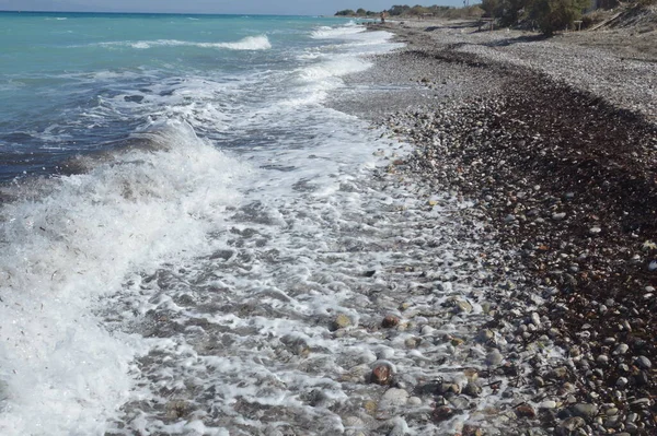 Getijdenboring Egeïsche Zee Het Eiland Rhodos Griekenland — Stockfoto