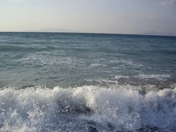 Getijdenboring Egeïsche Zee Het Eiland Rhodos Griekenland — Stockfoto