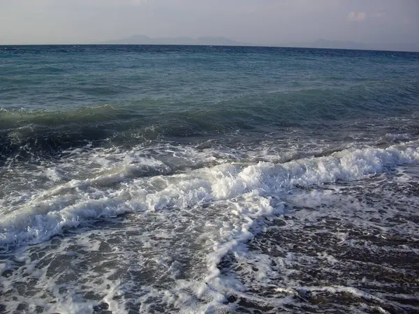Getijdenboring Egeïsche Zee Het Eiland Rhodos Griekenland — Stockfoto