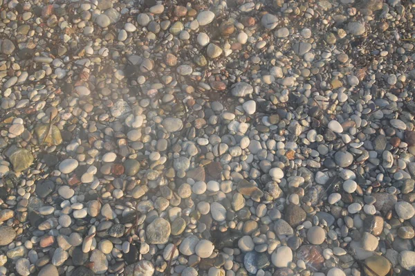 Pebble Texture Aegean Coast Greece — Stock Photo, Image