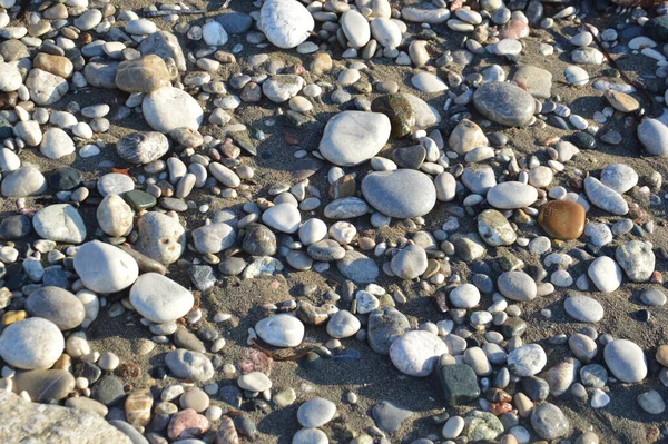 Pebble Texture Aegean Coast Greece — Stock Photo, Image