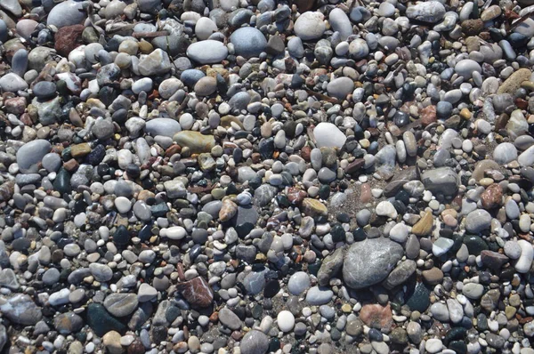 Pebble Textur Egeiska Kusten Grekland — Stockfoto