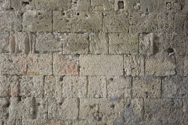Texture Des Anciens Murs Maçonnerie Île Rhodes Grèce — Photo