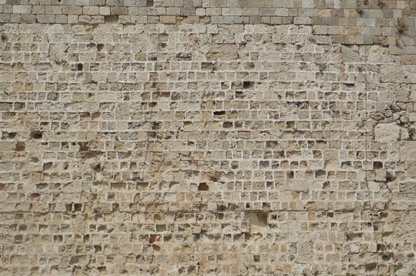 Textur Der Antiken Mauern Auf Der Griechischen Insel Rhodos — Stockfoto