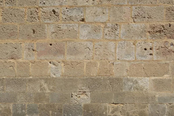 Texture of ancient masonry walls in Rhodes island in the Greece