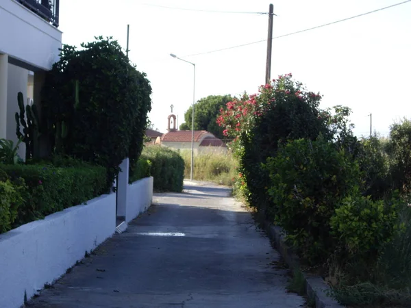 Yunanistan Rodos Adasında Bir Cadde — Stok fotoğraf