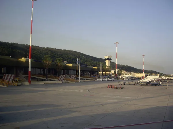 Rhodos Grecia Septiembre 2021 Aeropuerto Diagoras Rho — Foto de Stock