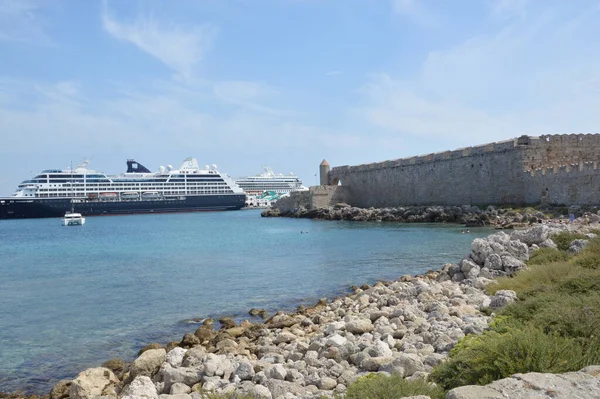 Theologos Rhodos Griechenland September 2021 Hafen Von Rhodos — Stockfoto