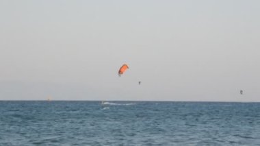 Yunanistan 'ın Rodos Adası Ege Denizi' nde uçurtma.