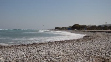 Yunanistan 'ın Rodos adasındaki Theologos kasabasının Panoraması