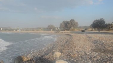 Yunanistan 'ın Rodos adasındaki Theologos kasabasının Panoraması