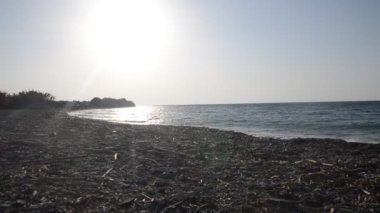Yunanistan 'ın Rodos adasındaki Theologos kasabasının Panoraması