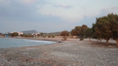 Yunanistan 'ın Rodos adasındaki Theologos kasabasının Panoraması