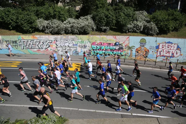 Corredores de rua na maratona de Belgrado 29 — Fotografia de Stock