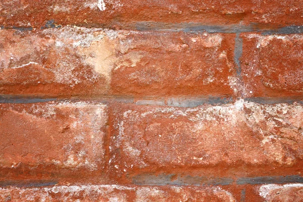 Mattone rosso in vecchio muro — Foto Stock
