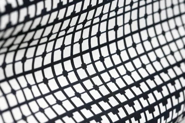 Textile géométrique rétro motif noir et blanc — Photo