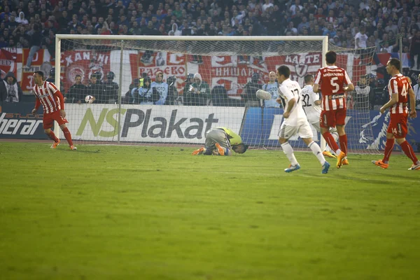 Meciul de fotbal dintre Partizan și Red Star — Fotografie, imagine de stoc