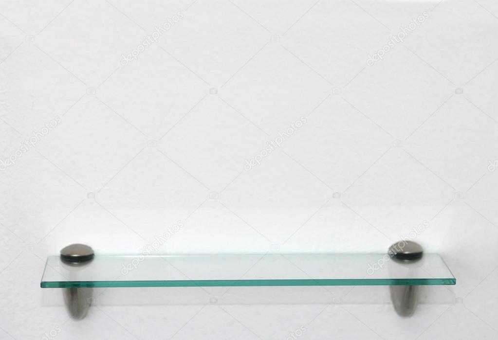 Empty glass shelf holder in modern style