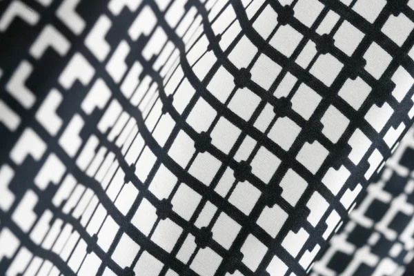 Černá a bílá bavlna textura vzor — Stock fotografie