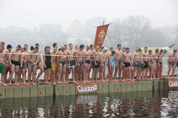 Ortodokse kristne fejrer Epiphany - Stock-foto