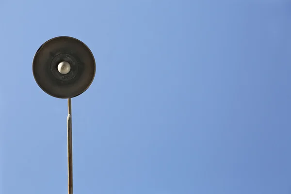 Old vintage street lamp against blue sky copy space — Stock Photo, Image