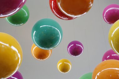 Soyut renkli fikir doku için 3d top 